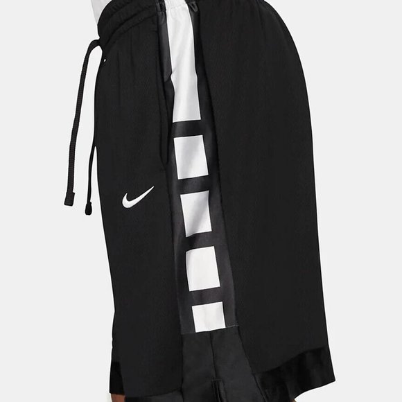 Nike- Men's Black with White Dri-Fit Elite Stripe Basketball Shorts- NWT - Picture 4 of 7